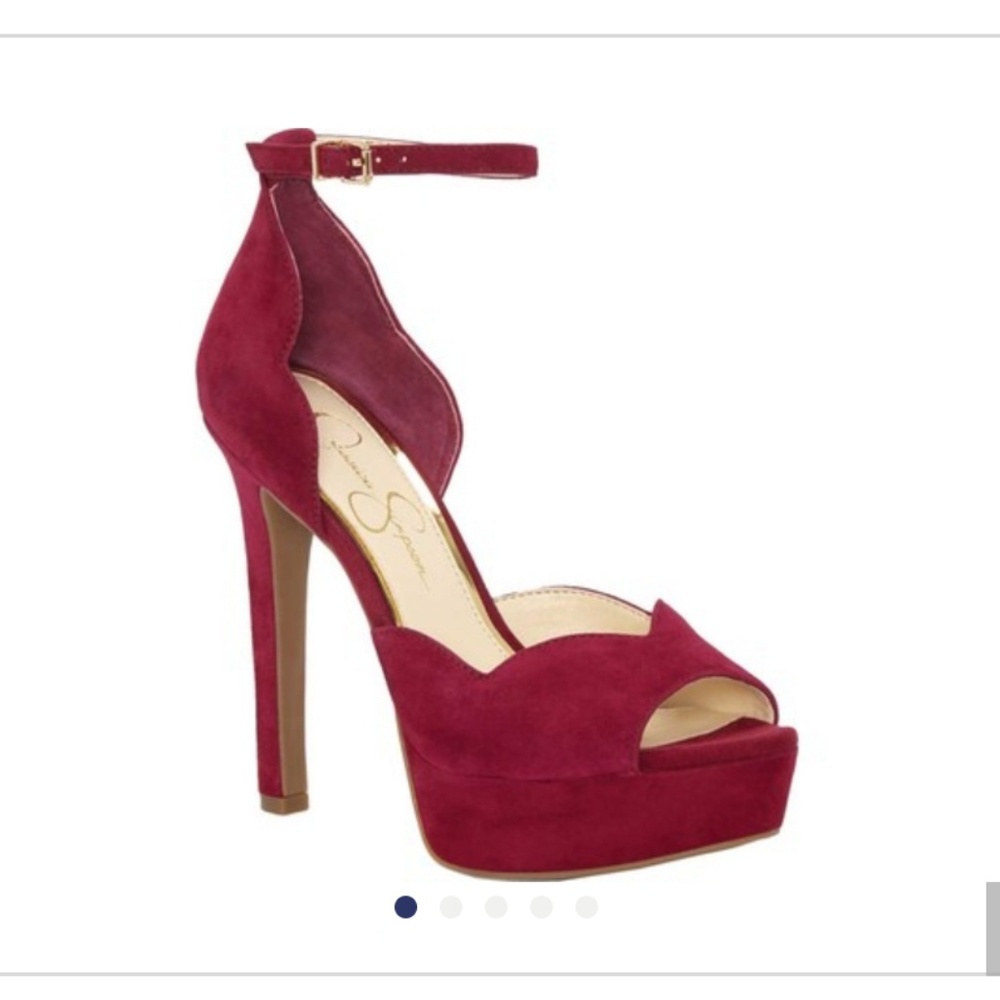 NIB sz 8 Jessica Simpson Sangria Suede Heels